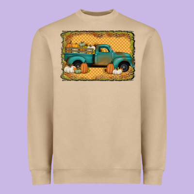 Pumpkin Farm Truck Heavyweight Sweatshirt Designed By Jasminsmagicworld