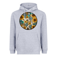 Heather Grey western pattern circle earrings Heavyweight Hoodie - Jasminsmagicworld
