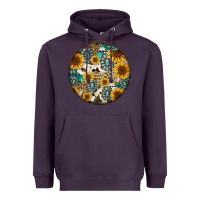 Plum western pattern circle earrings Heavyweight Hoodie - Jasminsmagicworld
