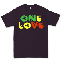Plum reggae colors t  shirtone love reggae lovers pattern t  shirt Premium Tee - linhVisuals