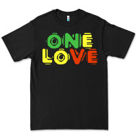 Reggae Colors T  Shirtone Love Reggae Lovers Pattern T  Shirt Premium Tee | Teevron