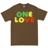 Cacao reggae colors t  shirtone love reggae lovers pattern t  shirt Premium Tee - linhVisuals