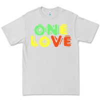 Dove Grey reggae colors t  shirtone love reggae lovers pattern t  shirt Premium Tee - linhVisuals