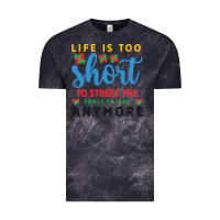 Cloud Black life is too to stress the small things anymo Vintage Tee - CowhideDigitalArt
