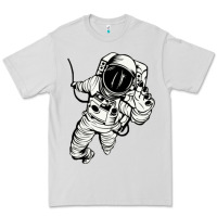 Dove Grey astronaut in the space Premium Tee - linhVisuals