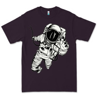 Plum astronaut in the space Premium Tee - linhVisuals