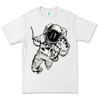 White astronaut in the space Premium Tee - linhVisuals