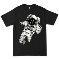 Black astronaut in the space Premium Tee - linhVisuals