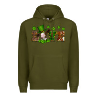 Army Green st patricks love heifer Premium Hoodie - Artiststas