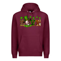 Burgundy st patricks love heifer Premium Hoodie - Artiststas