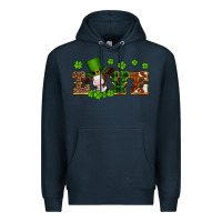 Navy st patricks love heifer Premium Hoodie - Artiststas