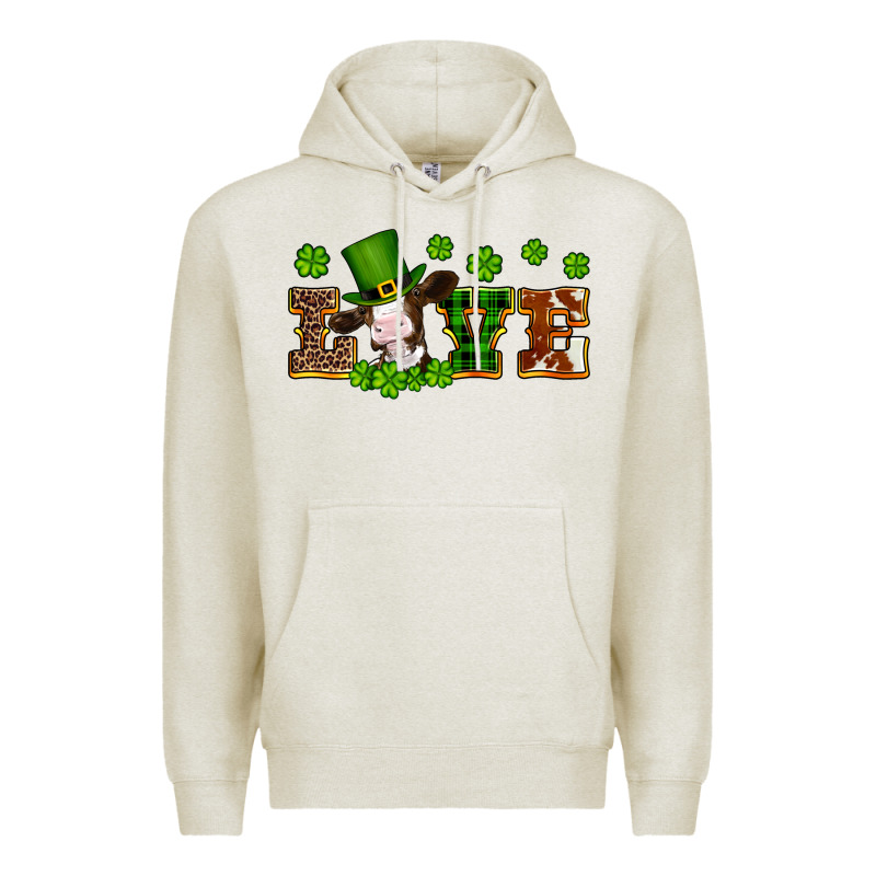 St Patricks Love Heifer Premium Hoodie by Artiststas | Teevron