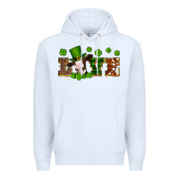 White st patricks love heifer Premium Hoodie - Artiststas