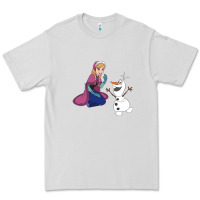 Dove Grey olaf and  elsa Premium Tee - linhVisuals
