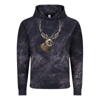 Cloud Black Mule Buck Deer Head Vintage Hoodie - LillyAllenDesigns