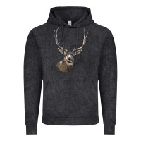 Vintage Black Mule Buck Deer Head Vintage Hoodie - LillyAllenDesigns