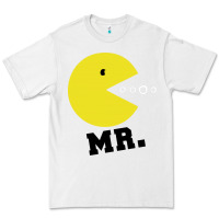 White Mr Pacman Premium Tee - linhVisuals
