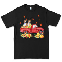 Black basenji pumpkin truck fall leaf thanksgiving halloween Premium Tee - linhVisuals