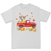 Dove Grey basenji pumpkin truck fall leaf thanksgiving halloween Premium Tee - linhVisuals