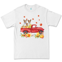 White basenji pumpkin truck fall leaf thanksgiving halloween Premium Tee - linhVisuals