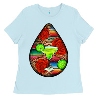 Baby Blue mexican teardrop  4 Ladies Tee - BundleAndBundleShop