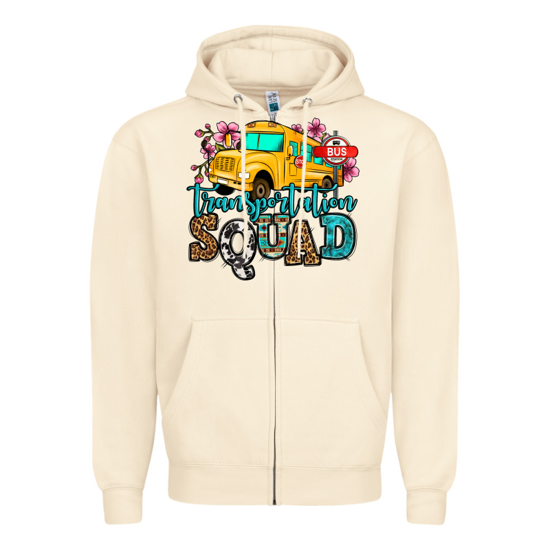 Transportation Squad School Bus Zipper Hoodie by Jasminsmagicworld | Teevron