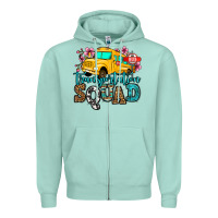 Seafoam transportation squad school bus Zipper Hoodie - Jasminsmagicworld