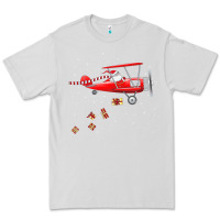 Dove Grey christmas santa claus pilot flying airplane gift tee Premium Tee - linhVisuals