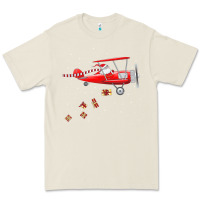 Christmas Santa Claus Pilot Flying Airplane Gift Tee Premium Tee | Teevron