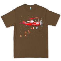 Cacao christmas santa claus pilot flying airplane gift tee Premium Tee - linhVisuals