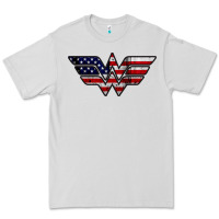 Dove Grey Wonder woman american flag Premium Tee - linhVisuals