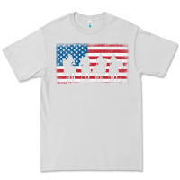 Dove Grey cowboy patriotic american flag 4th of july gift tee Premium Tee - linhVisuals