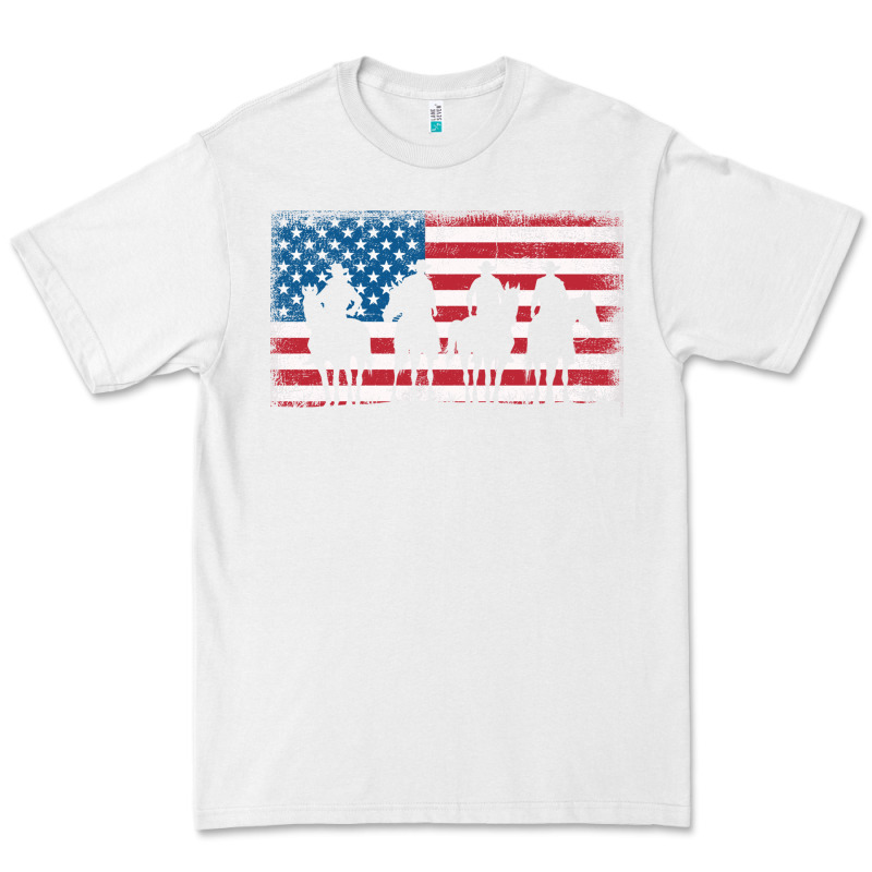 Cowboy Patriotic American Flag 4th Of July Gift Tee Premium Tee by linhVisuals | Teevron
