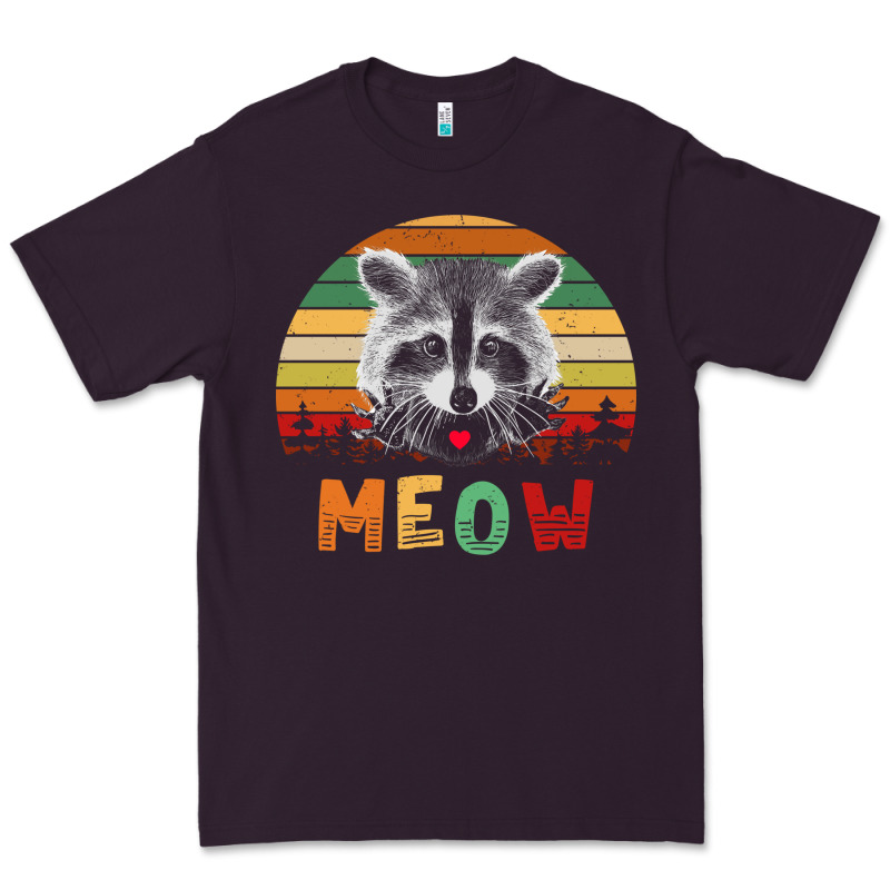 Funny Vintage Raccoon Meow Raccoon Lovers Premium Tee by linhVisuals | Teevron