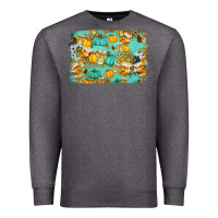 Charcoal Heather western fall vibes background Premium Sweatshirt - Jasminsmagicworld