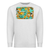 Oatmeal Heather western fall vibes background Premium Sweatshirt - Jasminsmagicworld