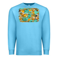 Ocean Blue western fall vibes background Premium Sweatshirt - Jasminsmagicworld