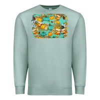 Seafoam western fall vibes background Premium Sweatshirt - Jasminsmagicworld