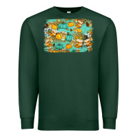 Sports Green western fall vibes background Premium Sweatshirt - Jasminsmagicworld