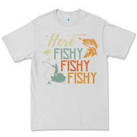 Dove Grey here fishy fishy fishy fishing lovers gifts Premium Tee - linhVisuals