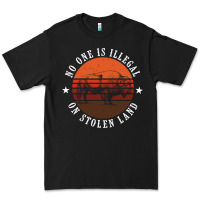 Black no one is illegal on stolen land 4th of july bison Premium Tee - linhVisuals