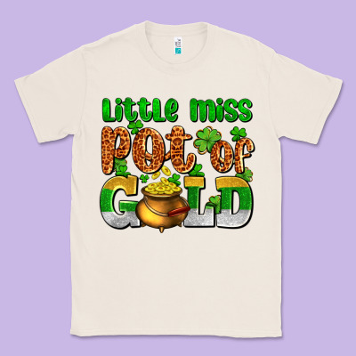 St. Patrick's Little Miss Pot Of Gold Classic Tee Designed By Oliviacreatesart