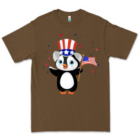 Cacao penguin american 4th of july penguin american flag Premium Tee - linhVisuals