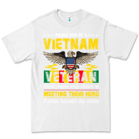 White proud vietnam veteran son gifts raised by my hero veteran day Premium Tee - linhVisuals