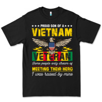 Black proud vietnam veteran son gifts raised by my hero veteran day Premium Tee - linhVisuals