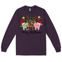 Plum merry christmas tooth Long Sleeve Tee - CowhideDigitalArt