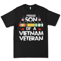 Black proud son of a vietnam veteran father's day Premium Tee - linhVisuals