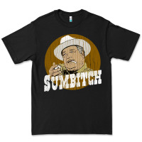 Black sumbitch distressed Premium Tee - linhVisuals