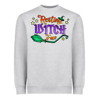 Heather Grey resting witch face Heavyweight Sweatshirt - Jasminsmagicworld
