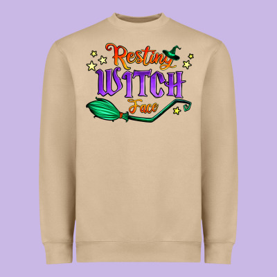 Resting Witch Face Heavyweight Sweatshirt Designed By Jasminsmagicworld
